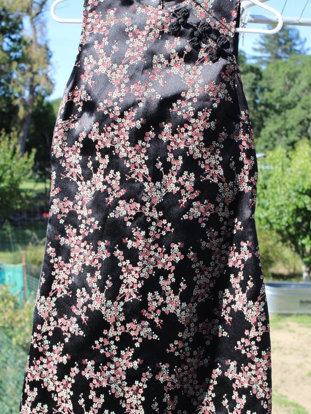 Vintage 90s Knapp Studio Mini Dress Qipao Cheongsam Mandarin Collar Embroidered